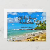 Aloha von Haleiwa Postkarte (Vorne/Hinten)