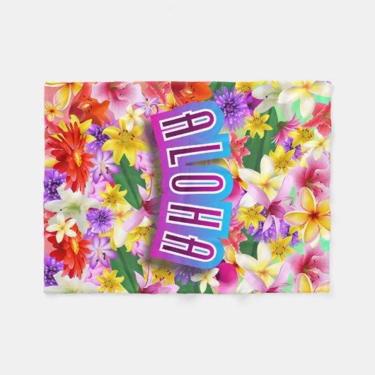 Aloha von Hawaii! Fleecedecke (Vorderseite (Horizontal))