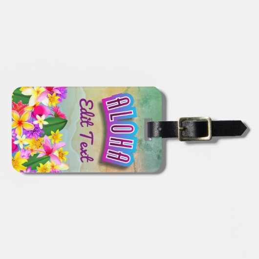 Aloha von Hawaii Gepäckanhänger (Vorderseite horizontal)