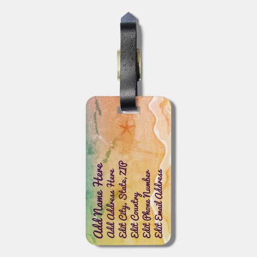 Aloha von Hawaii Gepäckanhänger (Rückseite vertikal)