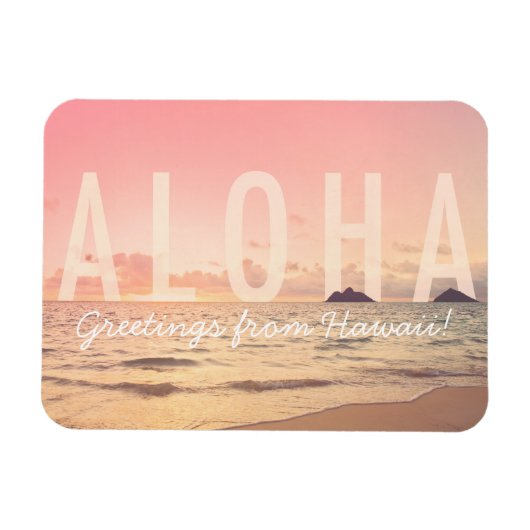 Aloha von Hawaii Magnet (Horizontal)