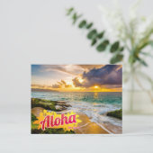 Aloha von Hawaii Postcard Postkarte (Stehend Vorderseite)