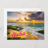 Aloha von Hawaii Postcard Postkarte (Vorne/Hinten)