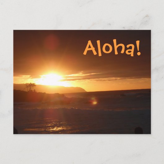 Aloha von Hawaii Postcard Postkarte (Vorderseite)