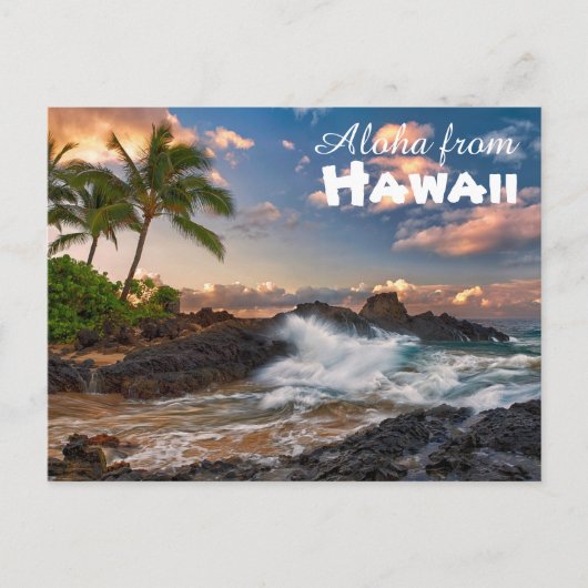 Aloha von Hawaii Postcard Postkarte (Vorderseite)