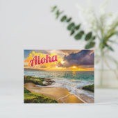 Aloha von Hawaii Postcard Postkarte (Stehend Vorderseite)