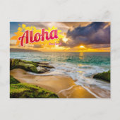 Aloha von Hawaii Postcard Postkarte (Vorderseite)