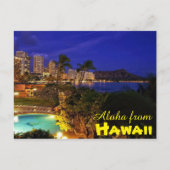 Aloha von Hawaii Postcard Postkarte (Vorderseite)