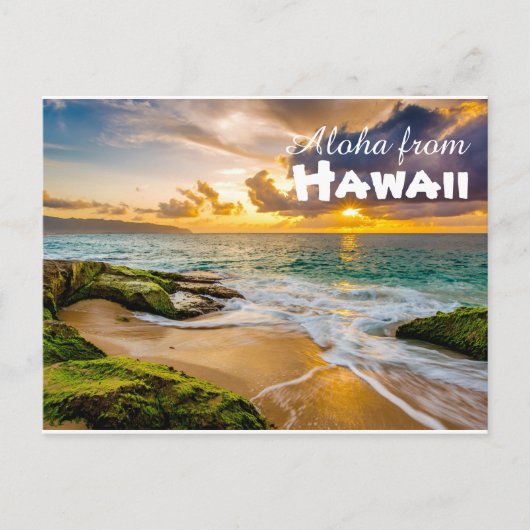 Aloha von Hawaii Postcard Postkarte (Vorderseite)
