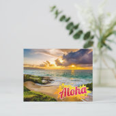 Aloha von Hawaii Postcard Postkarte (Stehend Vorderseite)