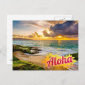 Aloha von Hawaii Postcard Postkarte (Vorne/Hinten)
