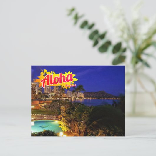 Aloha von Hawaii Postcard Postkarte (Stehend Vorderseite)