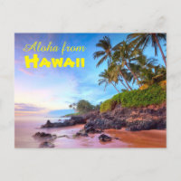 Aloha von Hawaii Postcard