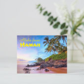 Aloha von Hawaii Postcard Postkarte (Stehend Vorderseite)