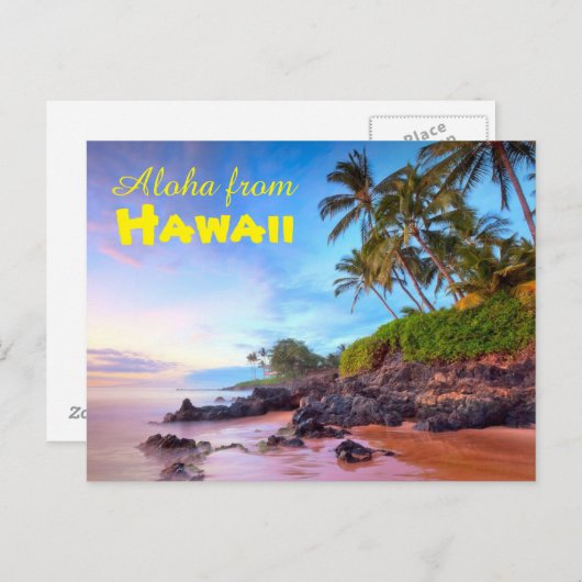 Aloha von Hawaii Postcard Postkarte (Vorne/Hinten)
