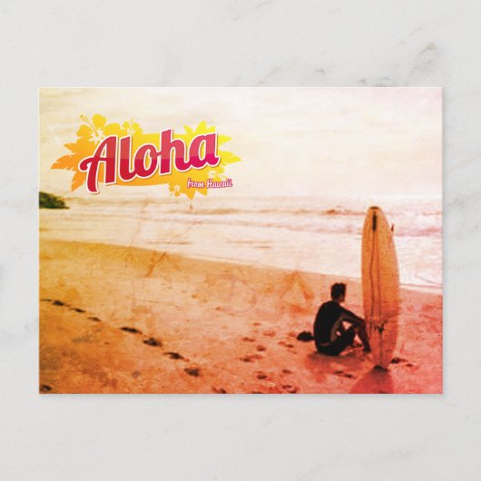 Aloha von Hawaii Postcard Postkarte (Vorderseite)
