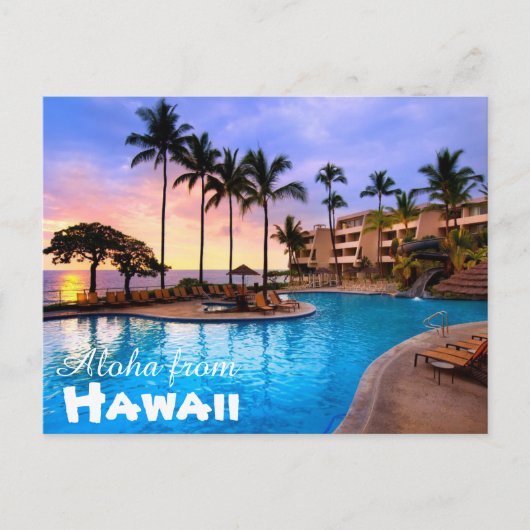 Aloha von Hawaii Postcard Postkarte (Vorderseite)