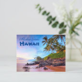 Aloha von Hawaii Postcard Postkarte (Stehend Vorderseite)