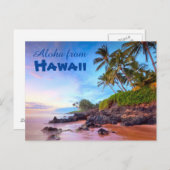Aloha von Hawaii Postcard Postkarte (Vorne/Hinten)