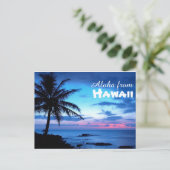 Aloha von Hawaii Postcard Postkarte (Stehend Vorderseite)