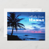 Aloha von Hawaii Postcard Postkarte (Vorne/Hinten)