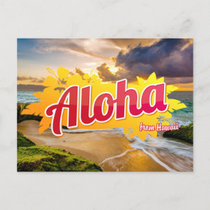 Aloha von Hawaii Postcard Postkarte