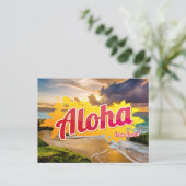 Aloha von Hawaii Postcard Postkarte (Stehend Vorderseite)