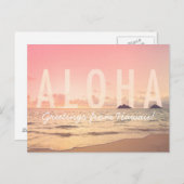 Aloha von Hawaii Postcard Postkarte (Vorne/Hinten)