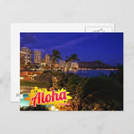 Aloha von Hawaii Postcard Postkarte (Vorne/Hinten)