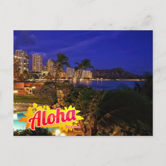 Aloha von Hawaii Postcard Postkarte (Vorderseite)