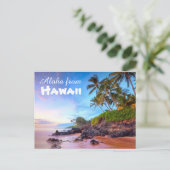 Aloha von Hawaii Postcard Postkarte (Stehend Vorderseite)