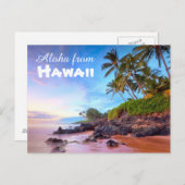 Aloha von Hawaii Postcard Postkarte (Vorne/Hinten)
