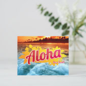 Aloha von Hawaii Postcard Postkarte (Stehend Vorderseite)