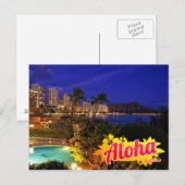 Aloha von Hawaii Postcard Postkarte (Vorne/Hinten)