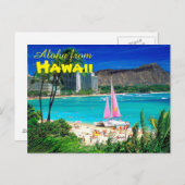 Aloha von Hawaii Postkarte (Vorne/Hinten)