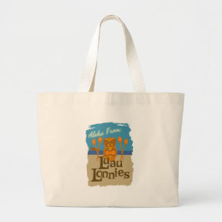 Aloha von Luau Lonnies Fun Cartoon Tiki Look Jumbo Stoffbeutel