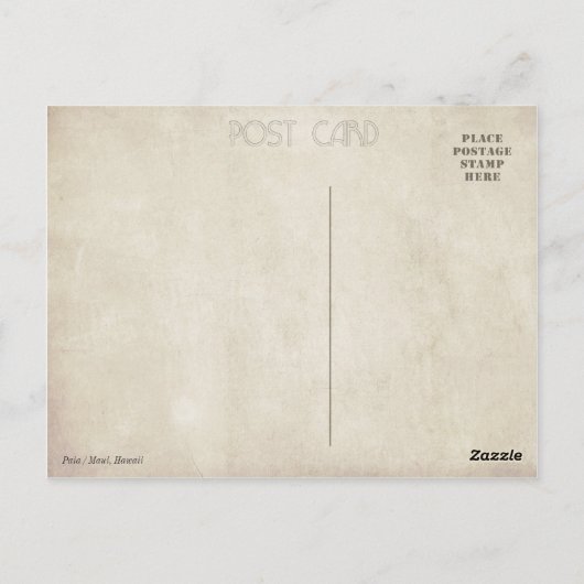 Aloha von Pa'ia Postkarte (Rückseite)