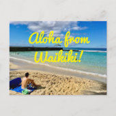 Aloha von Waikiki Postkarte (Vorderseite)