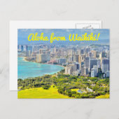 Aloha von Waikiki Postkarte (Vorne/Hinten)