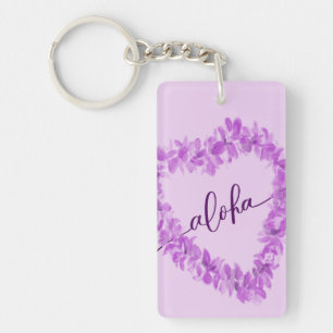 Aloha-Wasserfarben-Orchideen-Lei-Schlüsselanhänger Schlüsselanhänger