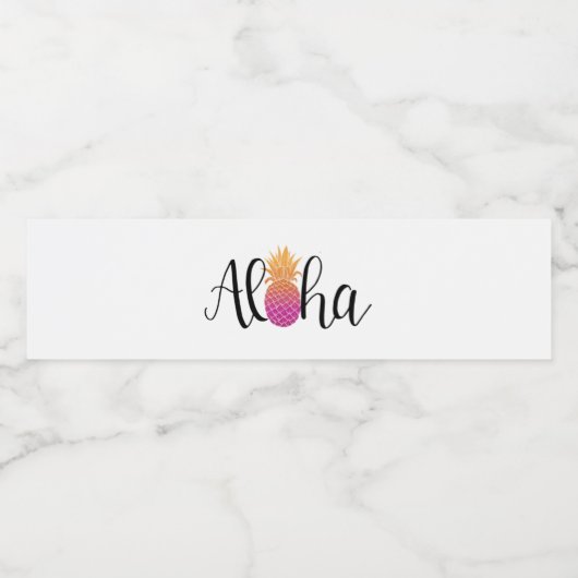 Aloha Water Bottle Labels Wasserflaschenetikett (Einzelnes Label)