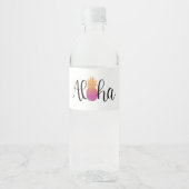 Aloha Water Bottle Labels Wasserflaschenetikett (Vorderseite)