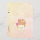 Aloha Watercolor Floral Einladung (Vorne/Hinten)