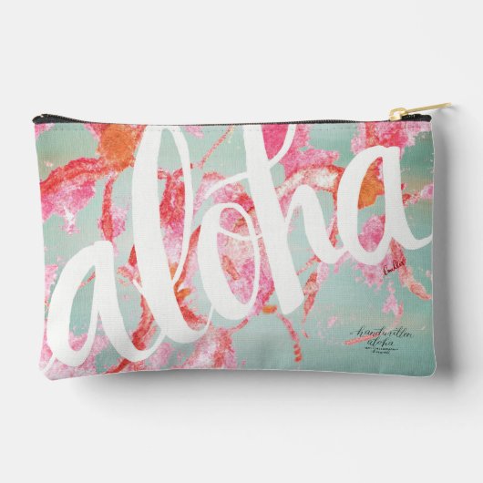 Aloha Watercolor Pouch Zubehörtasche (Rückseite)