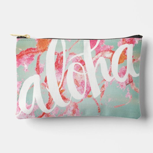 Aloha Watercolor Pouch Zubehörtasche (Vorderseite)
