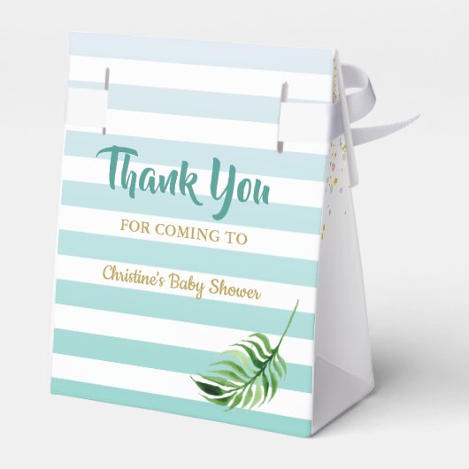 Aloha Watercolor Tropical Pineapse Box Geschenkschachtel (Rückseite)