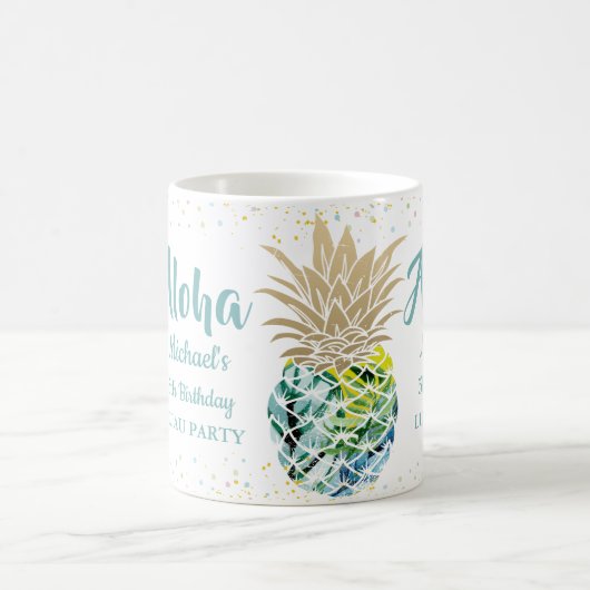 Aloha Watercolor Tropische Ananas Tasse (Mittel)