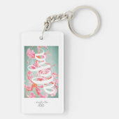 Aloha Watercolorplumeria-Schlüsselanhänger Schlüsselanhänger (Rückseite)