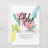 Aloha Watermelon Ananas Einladung (Vorderseite)