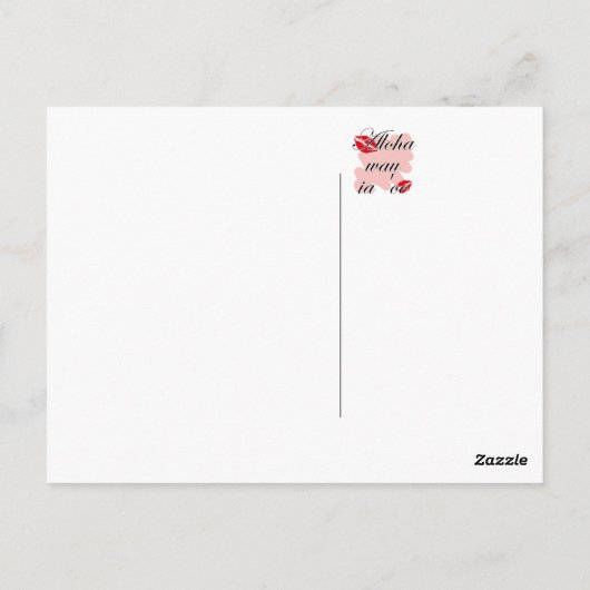 Aloha wau ia 'oe - Liebe des Hawaiianers I Sie (2) Postkarte (Rückseite)